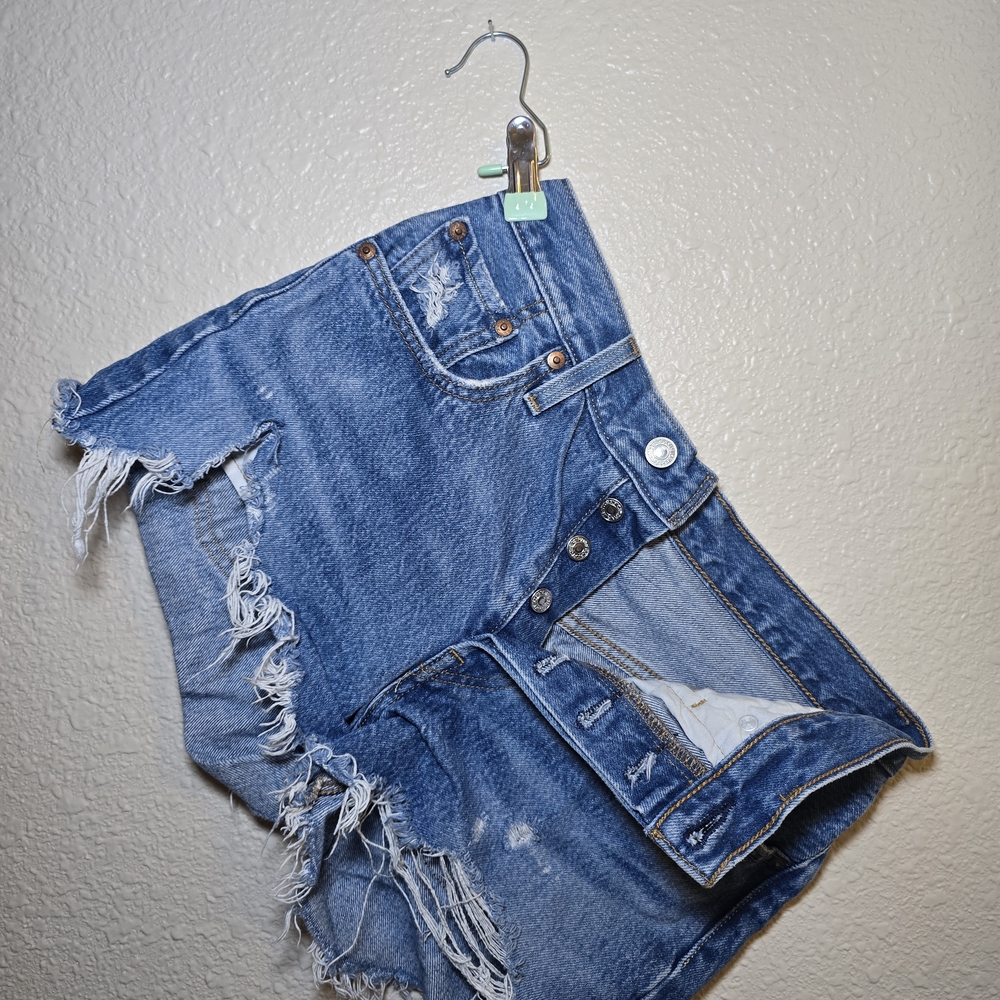 Distressed Denim Women Shorts